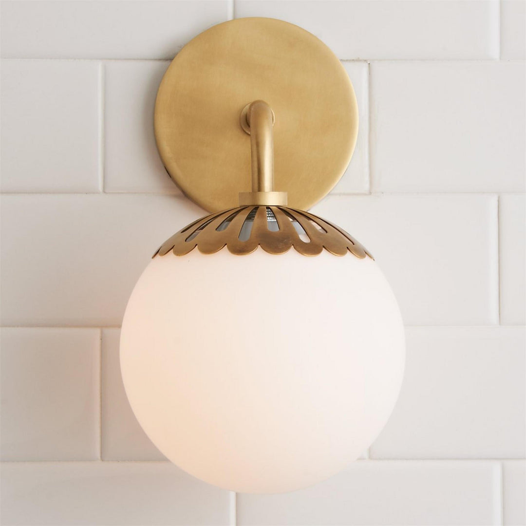 Aegis Applique Murale Globe Laiton Verre Minimaliste Moderne - Neutralighting
