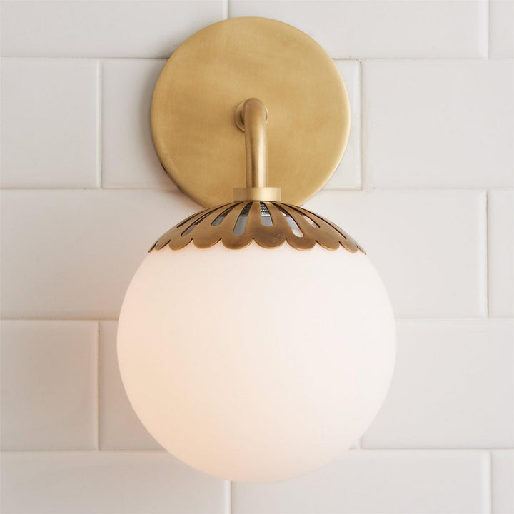 Aegis Applique Murale Globe Laiton Verre Minimaliste Moderne - Neutralighting