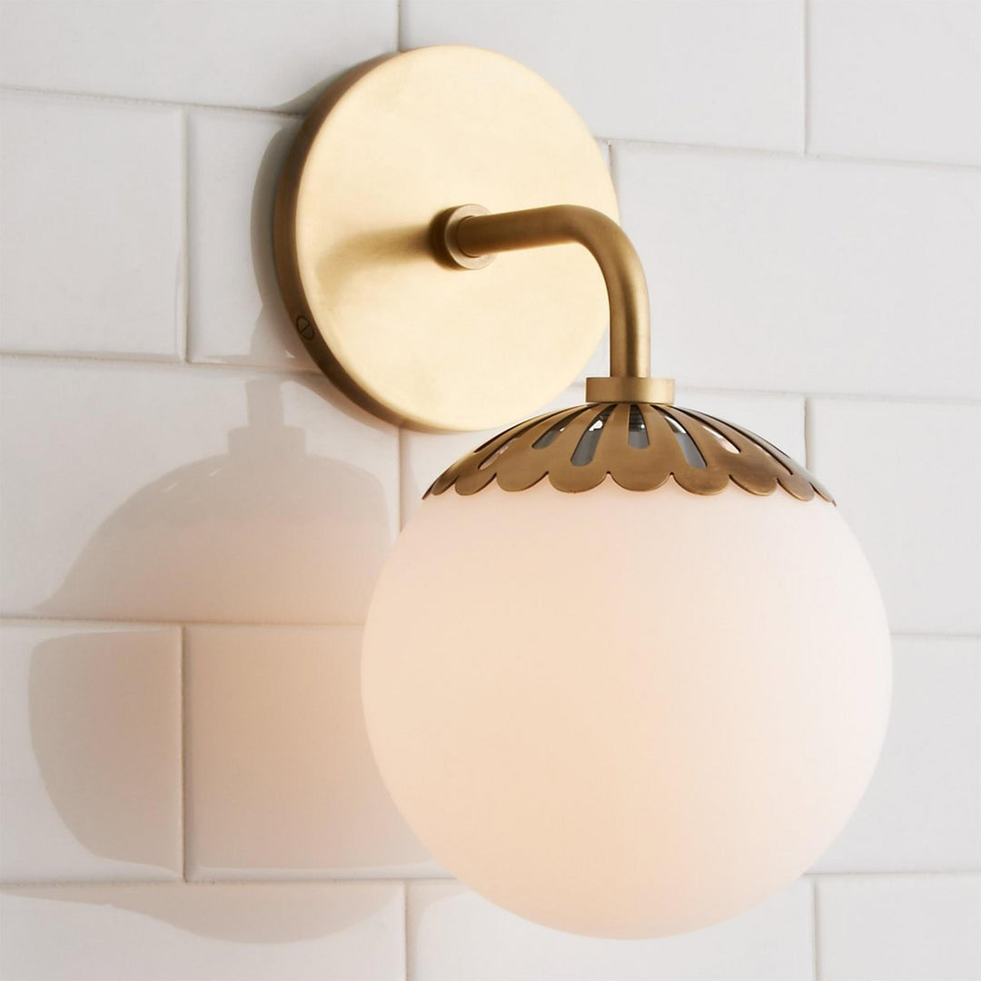 Aegis Applique Murale Globe Laiton Verre Minimaliste Moderne - Neutralighting