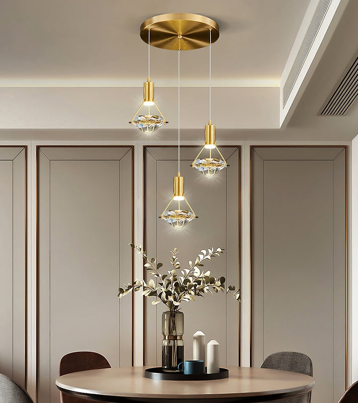 Elysianire Suspension Laiton Cristal Élégante - Neutralighting