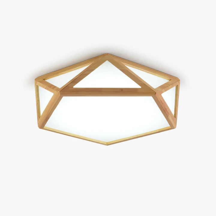Solara Plafonnier en bois diamant géométrique moderne - Neutralighting