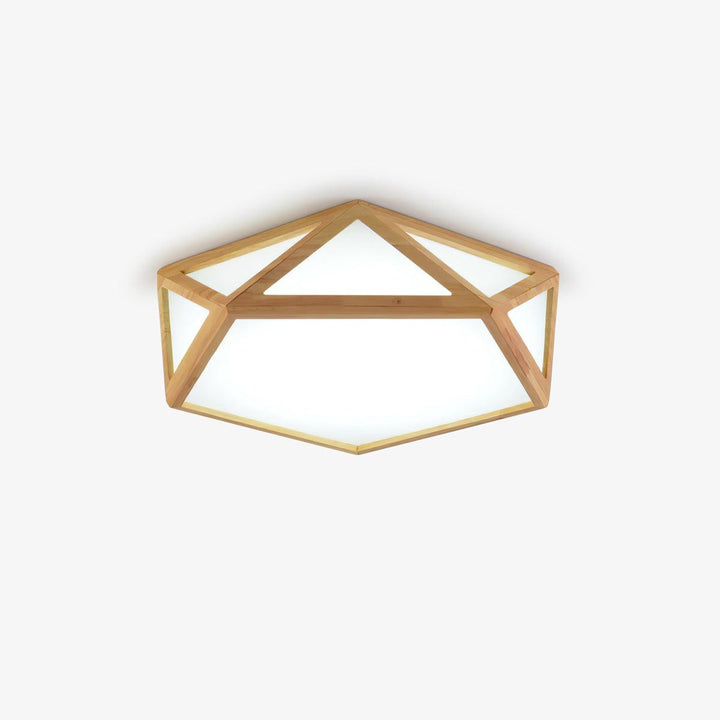 Solara Plafonnier en bois diamant géométrique moderne - Neutralighting