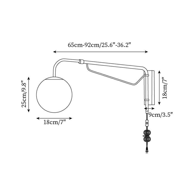 Orbit Métal 18cm Blanc LED 40W
