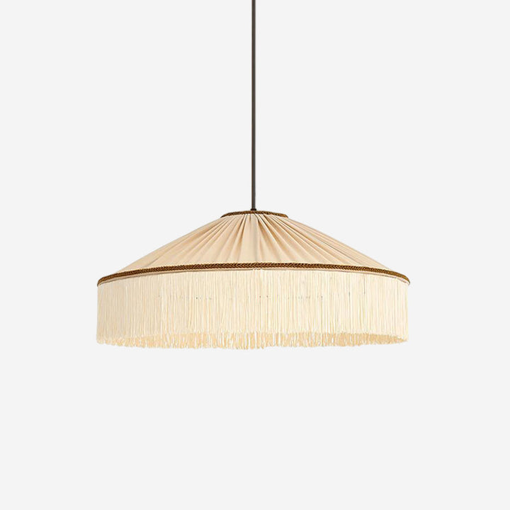 Serenya Lampe Pendante Franges Tissu Vintage - Neutralighting