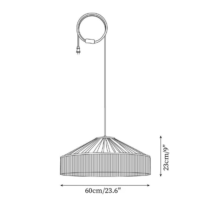 Serenya Lampe Pendante Franges Tissu Vintage - Neutralighting