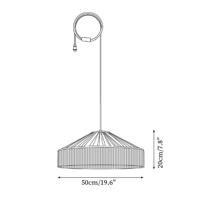 Serenya Lampe Pendante Franges Tissu Vintage - Neutralighting