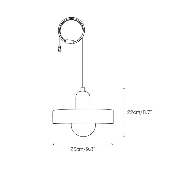 Jovial Luminaires en Verre Orb Disc Minimaliste Swag - Neutralighting
