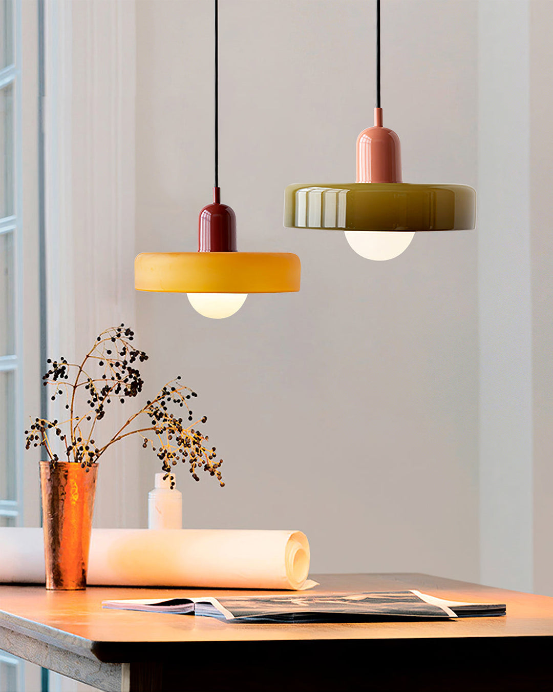 Jovial Luminaires en Verre Orb Disc Minimaliste Swag - Neutralighting
