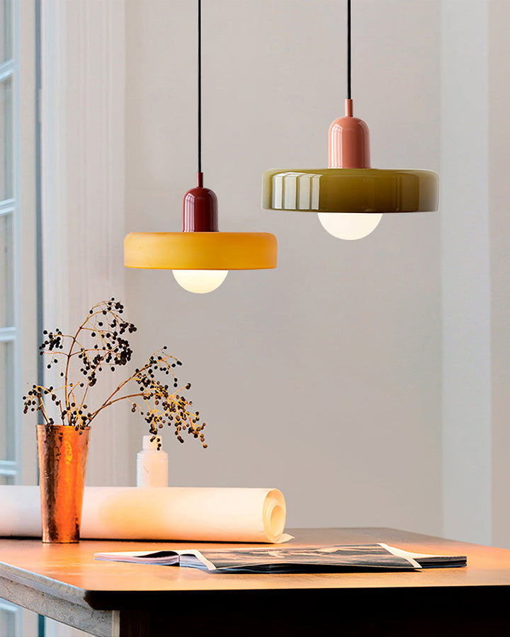 Jovial Luminaires en Verre Orb Disc Minimaliste Swag - Neutralighting