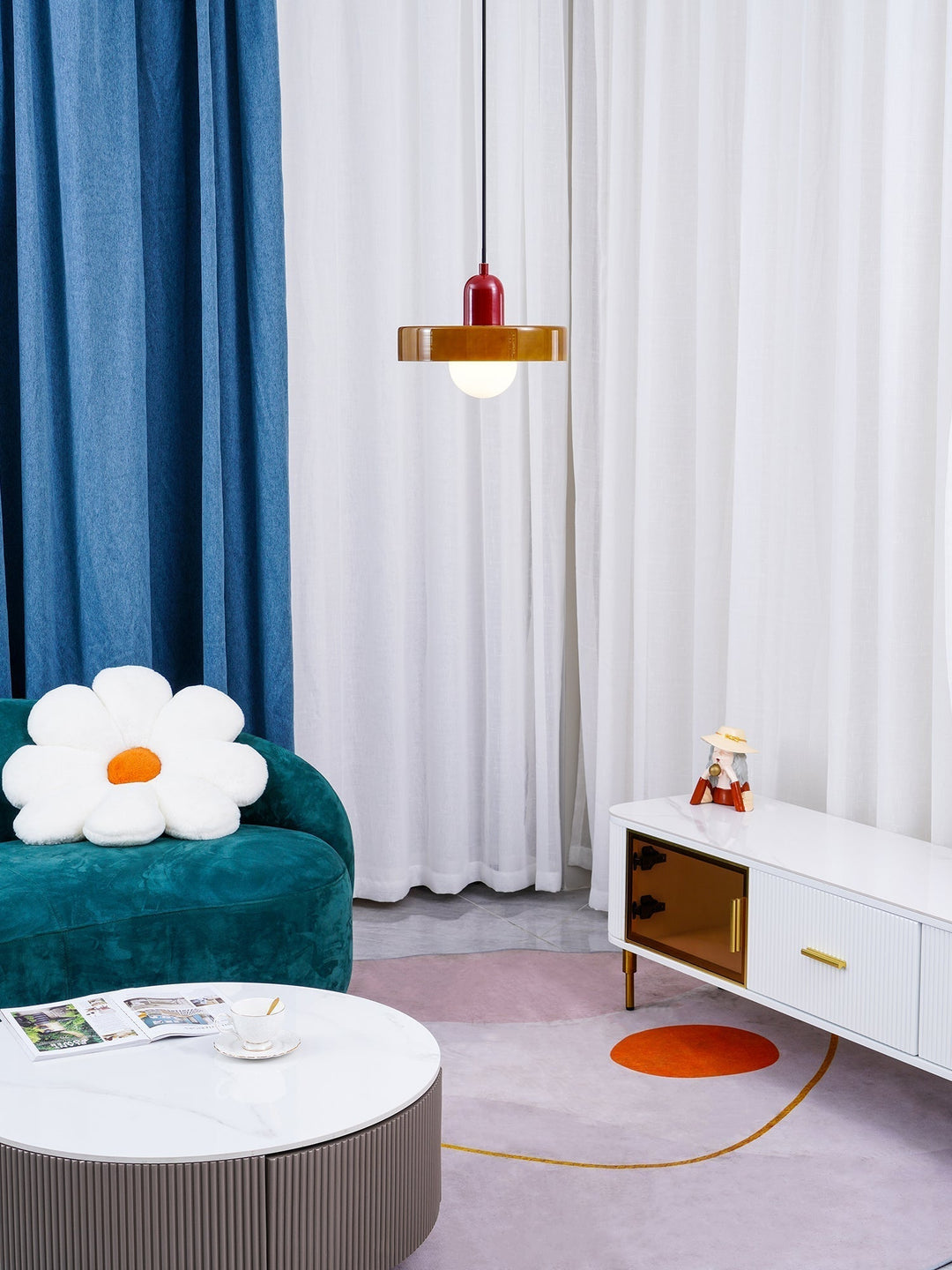 Jovial Luminaires en Verre Orb Disc Minimaliste Swag - Neutralighting