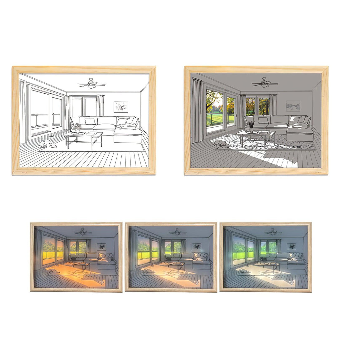 Magdalene Lampe Murale en Bois Art Mural Chien au Soleil - Neutralighting