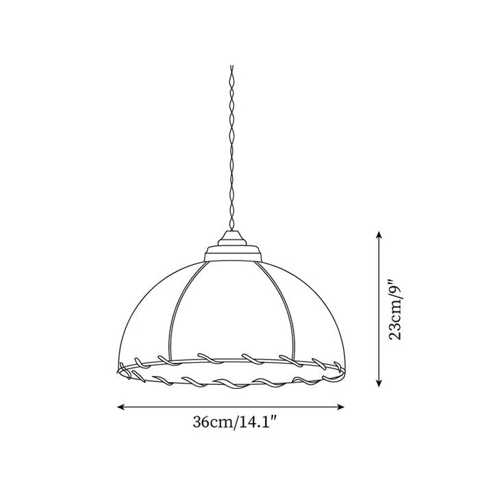Orisc Lampe Pendante Vintage Minimaliste en Tissu - Neutralighting