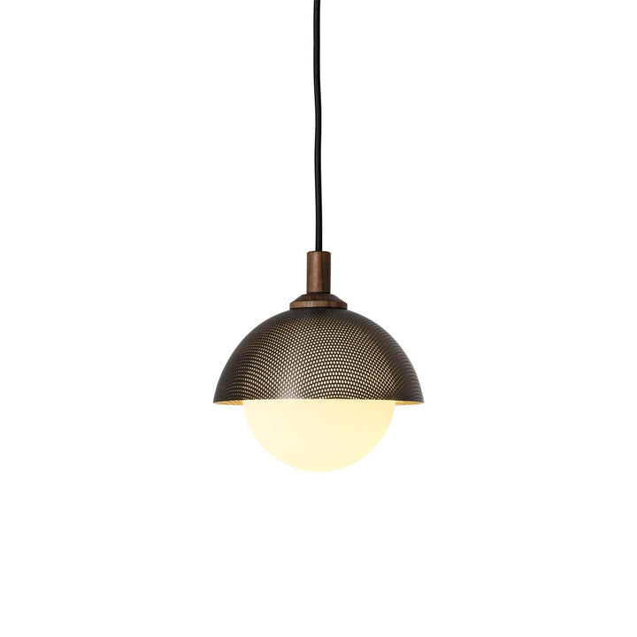 Pith Suspension Métal Bois Perforé Dôme Minimaliste Moderne - Neutralighting