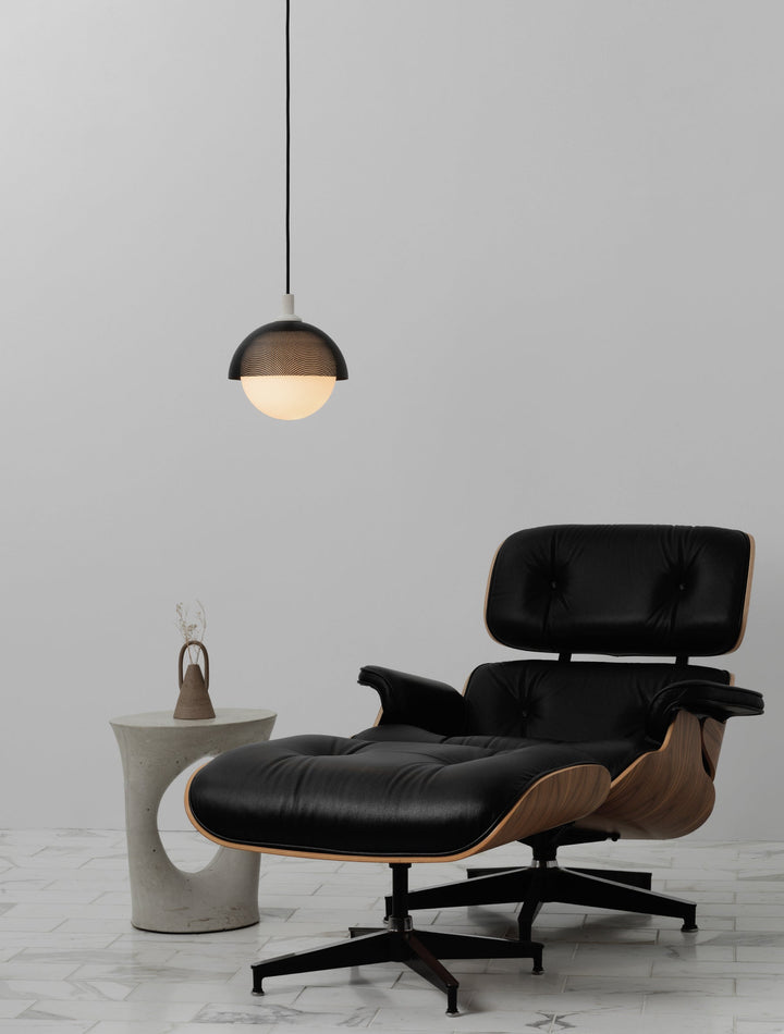 Pith Suspension Métal Bois Perforé Dôme Minimaliste Moderne - Neutralighting