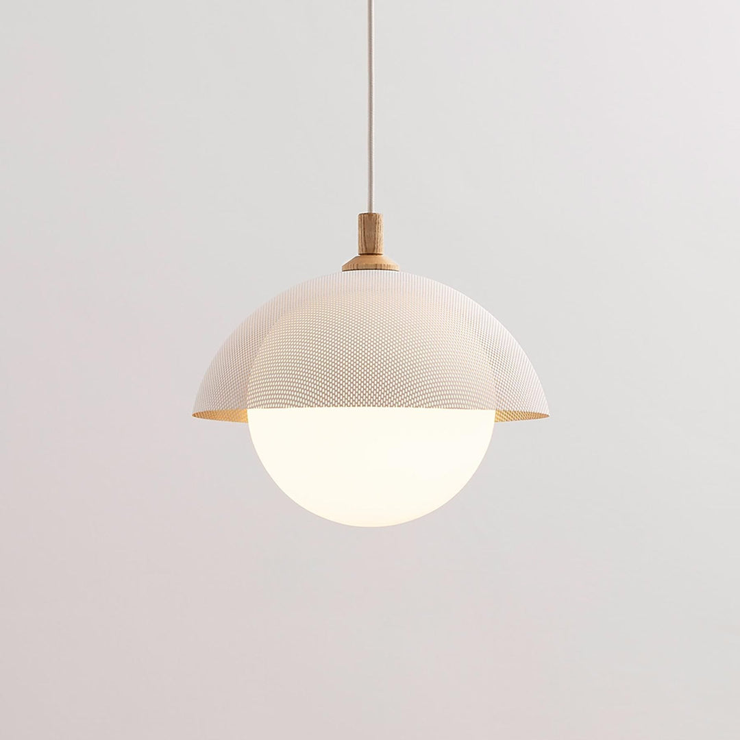 Pith Suspension Métal Bois Perforé Dôme Minimaliste Moderne - Neutralighting