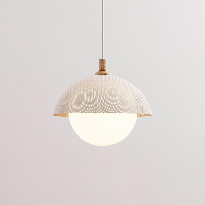Pith Suspension Métal Bois Perforé Dôme Minimaliste Moderne - Neutralighting
