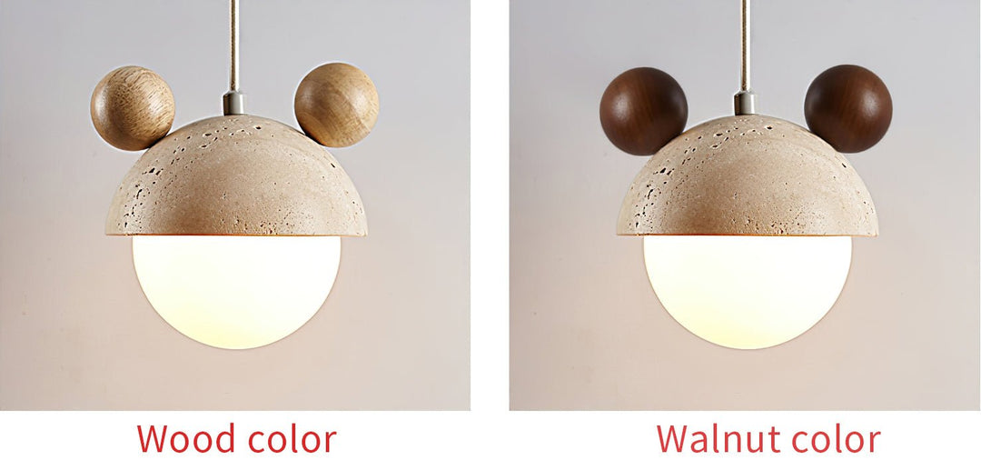 Lyraeus Suspension Moderne en Travertin - Neutralighting