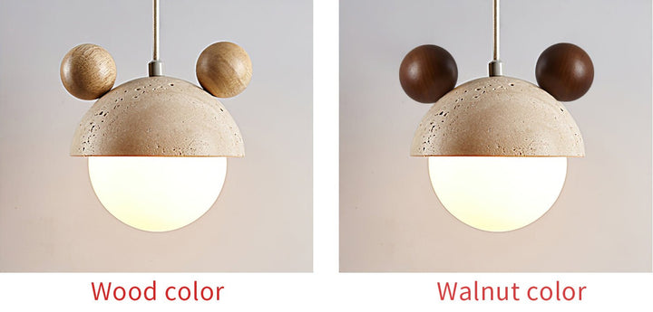 Lyraeus Suspension Moderne en Travertin - Neutralighting