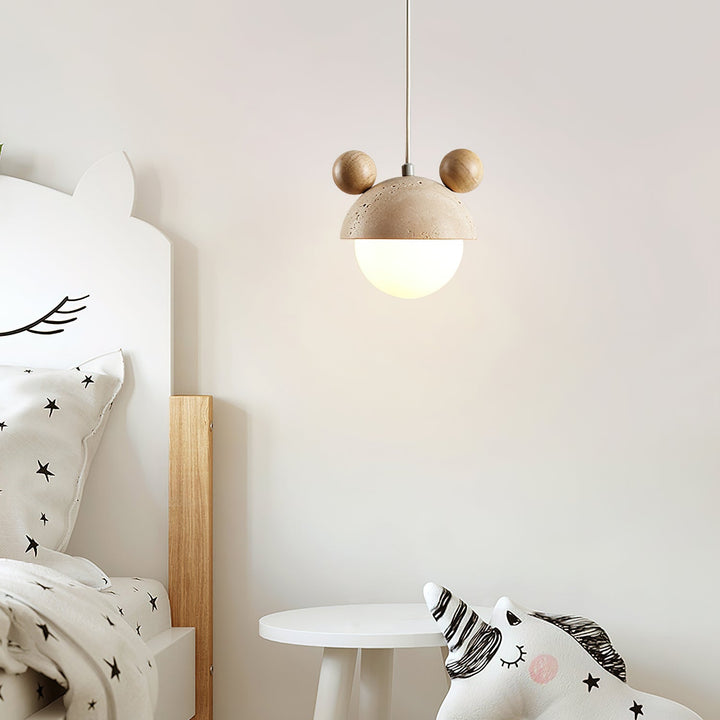 Lyraeus Suspension Moderne en Travertin - Neutralighting