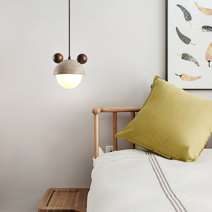 Lyraeus Suspension Moderne en Travertin - Neutralighting