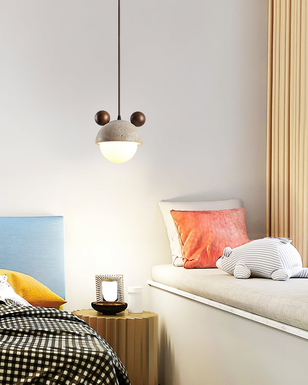 Lyraeus Suspension Moderne en Travertin - Neutralighting