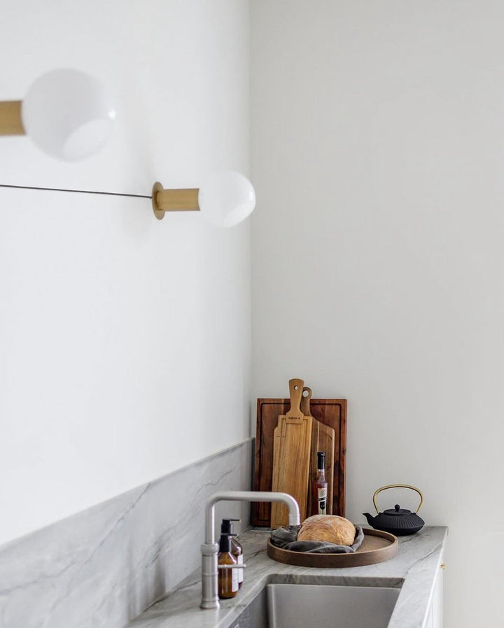 Sole Applique Murale Laiton Verre Sphère Moderne Salon - Neutralighting