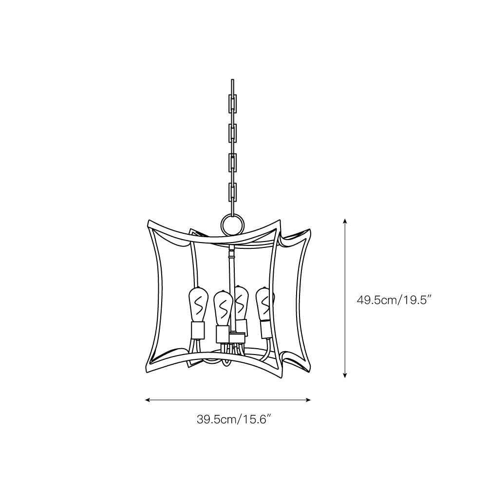 Tract Suspension Lanterne Métal Laiton Élégance Salon - Neutralighting