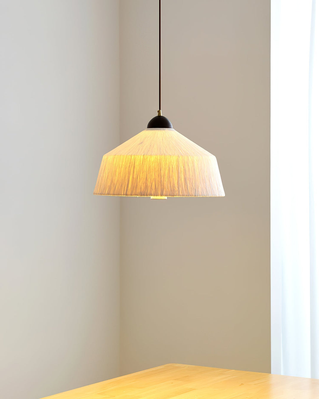 Doria Lampe Suspension Papier de Riz Texturé - Neutralighting