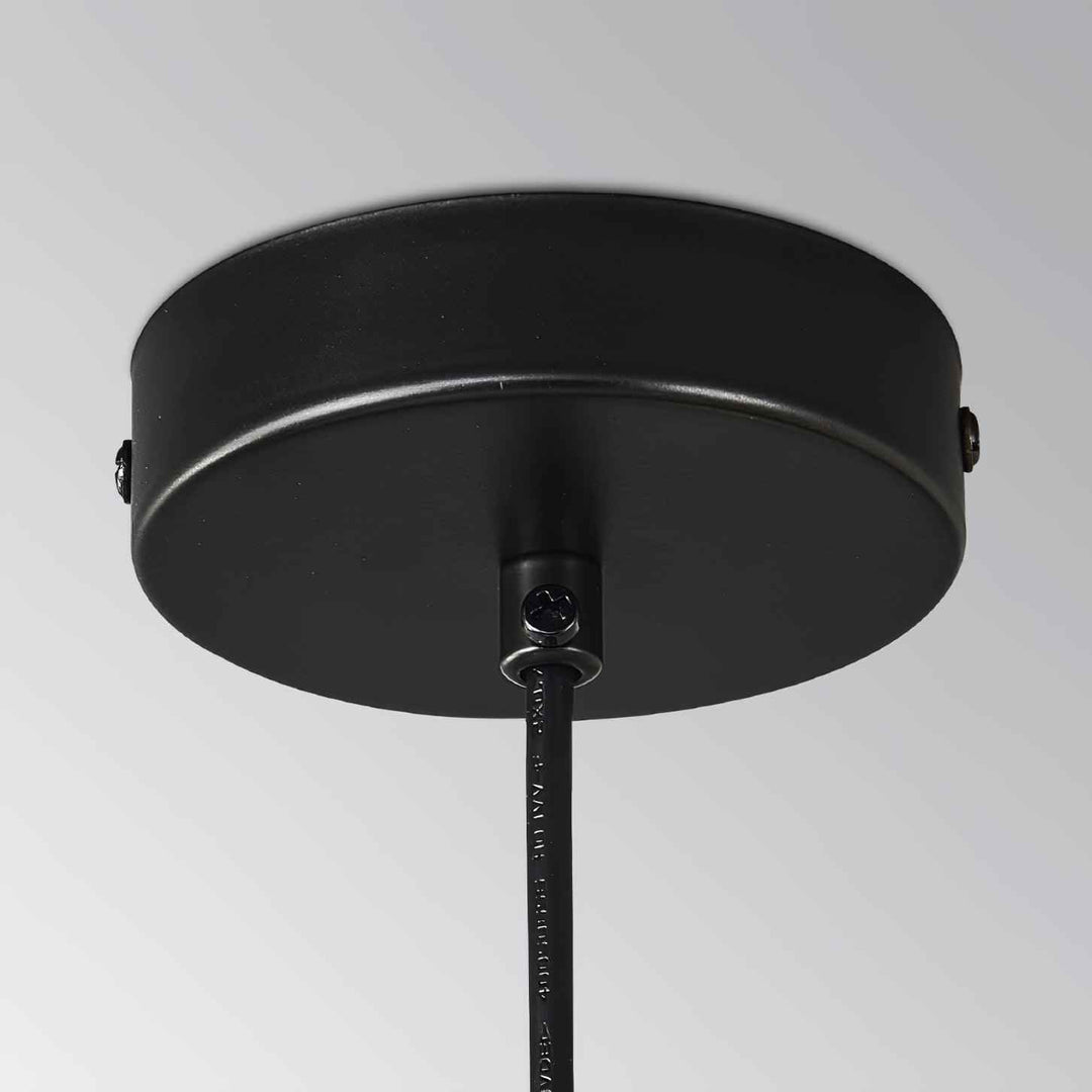 Lustra Suspension en Verre Noir avec Cadre - Neutralighting