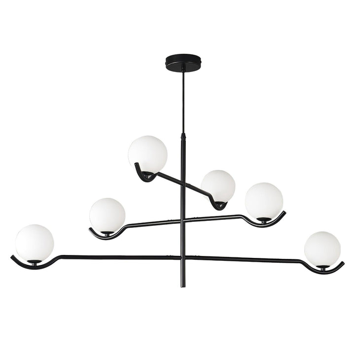 Lustra Suspension en Verre Noir avec Cadre - Neutralighting