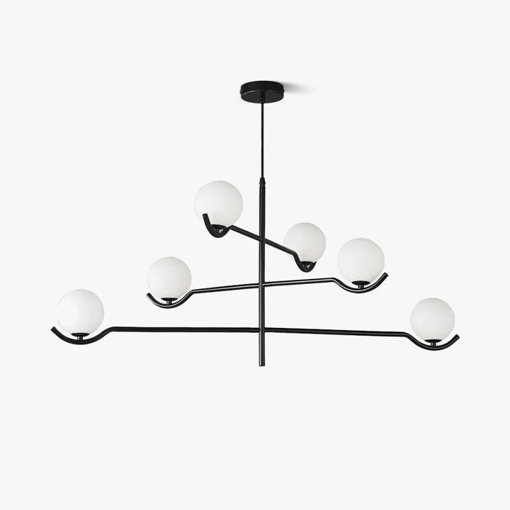 Lustra Suspension en Verre Noir avec Cadre - Neutralighting
