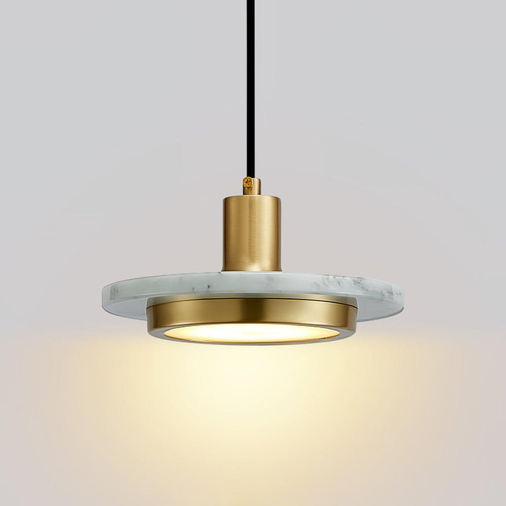 Solara Suspension en Marbre Double Cercle Moderne - Neutralighting