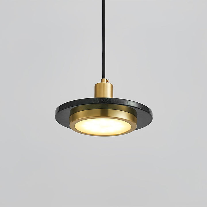 Solara Suspension en Marbre Double Cercle Moderne - Neutralighting