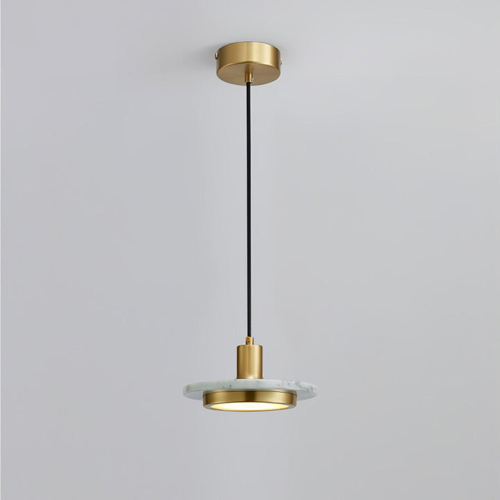 Solara Suspension en Marbre Double Cercle Moderne - Neutralighting