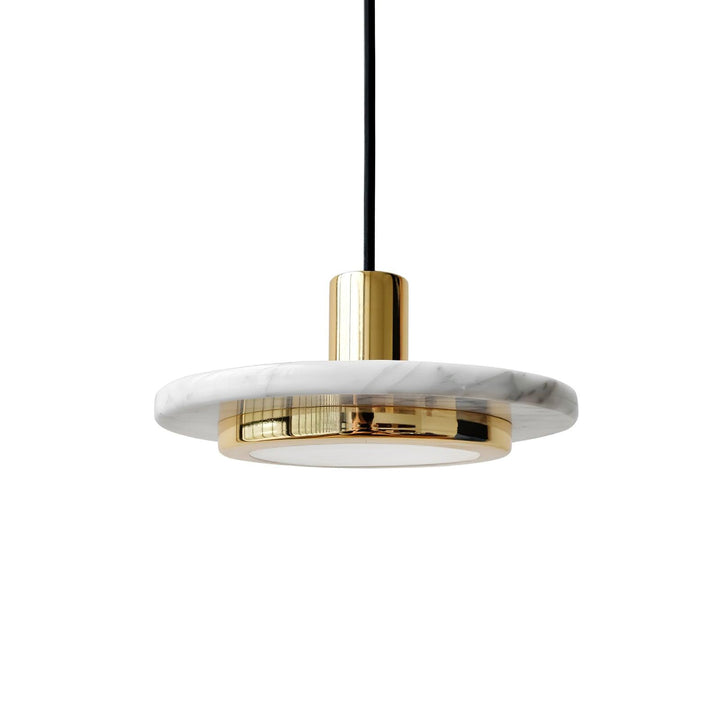 Solara Suspension en Marbre Double Cercle Moderne - Neutralighting