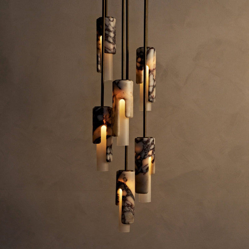 Elix Suspension Marbre Verre Moderne Salon - Neutralighting
