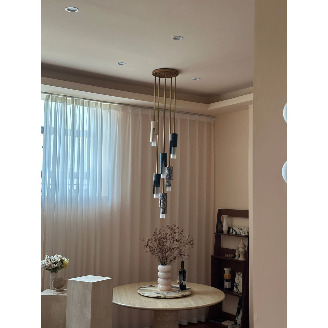Elix Suspension Marbre Verre Moderne Salon - Neutralighting