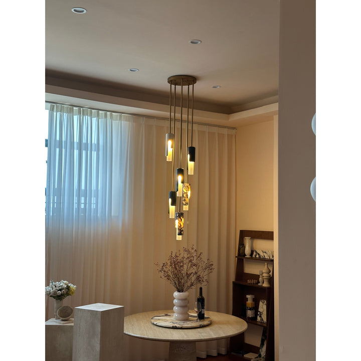 Elix Suspension Marbre Verre Moderne Salon - Neutralighting