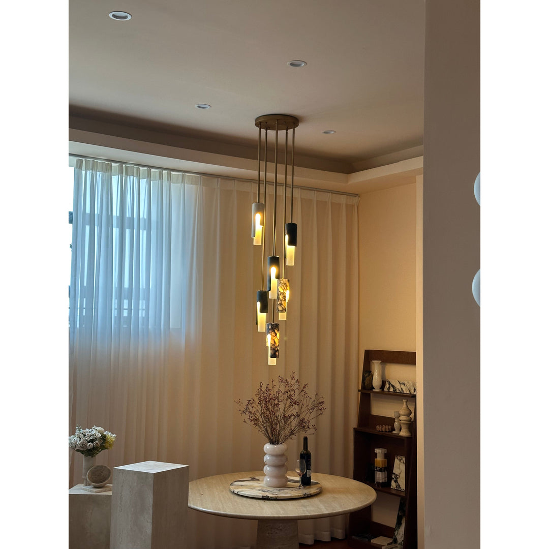 Elix Suspension Marbre Verre Moderne Salon - Neutralighting