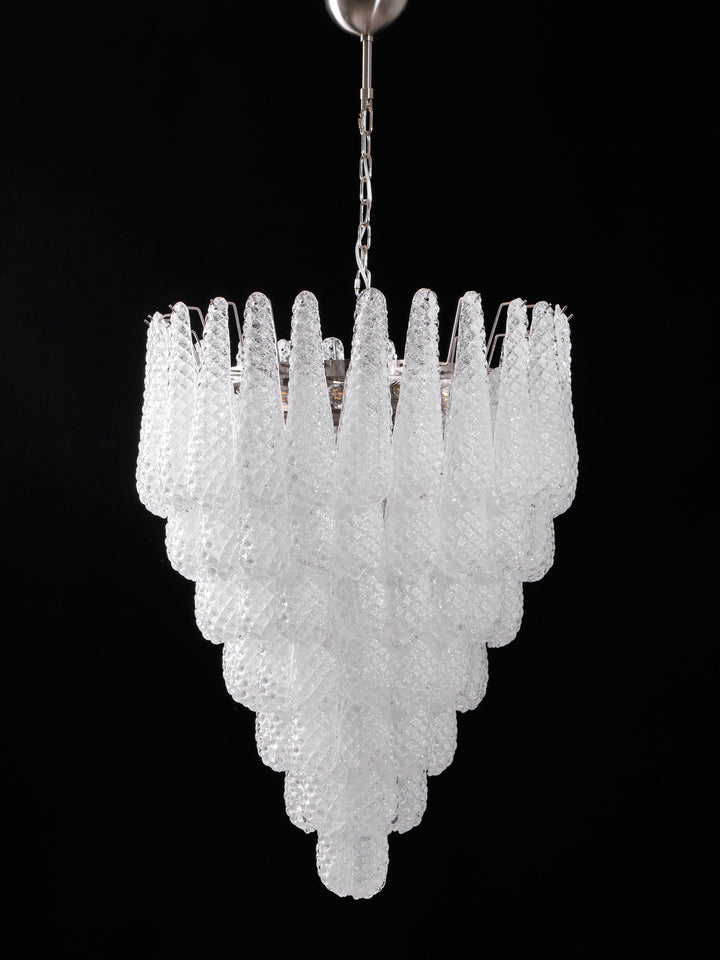 Aurora Chandelier Gouttes Transparentes en Verre de Murano. - Neutralighting