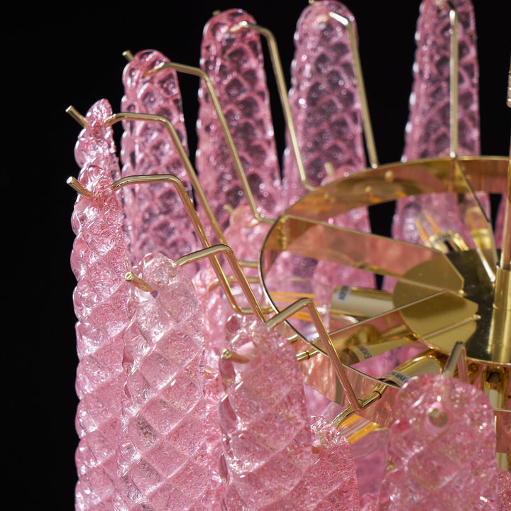 Aurora Chandelier en Verre Rose Luxe - Neutralighting