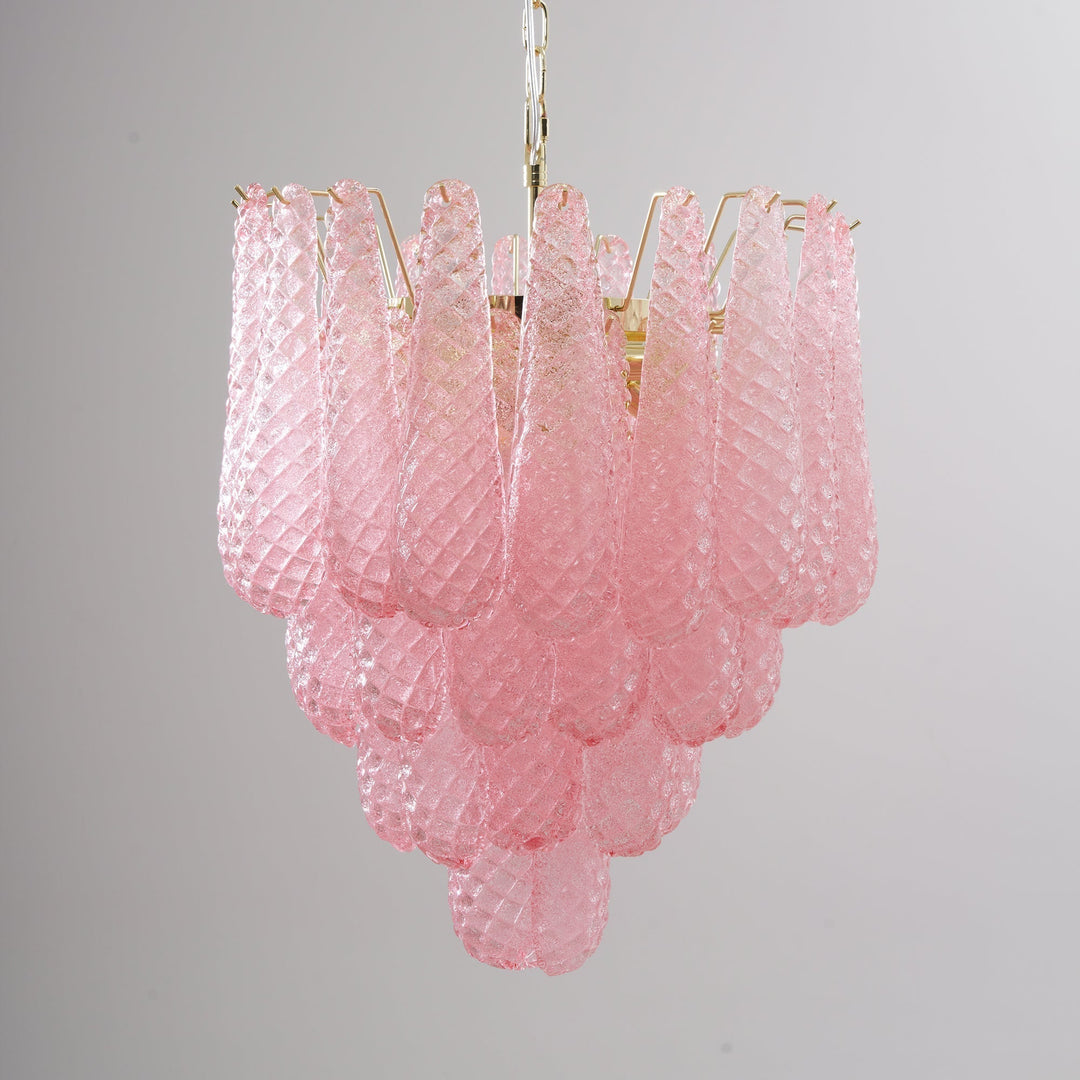 Aurora Chandelier en Verre Rose Luxe - Neutralighting