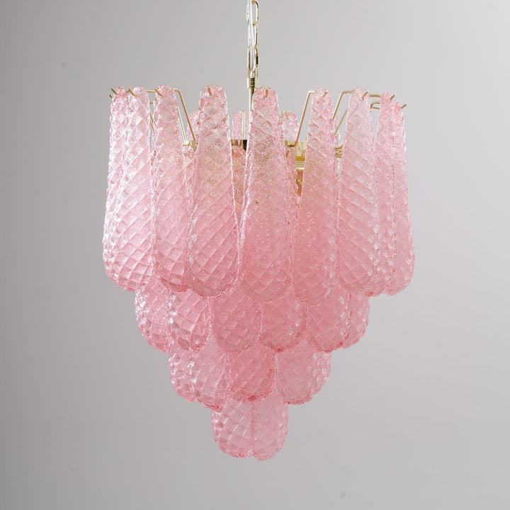 Aurora Chandelier en Verre Rose Luxe - Neutralighting