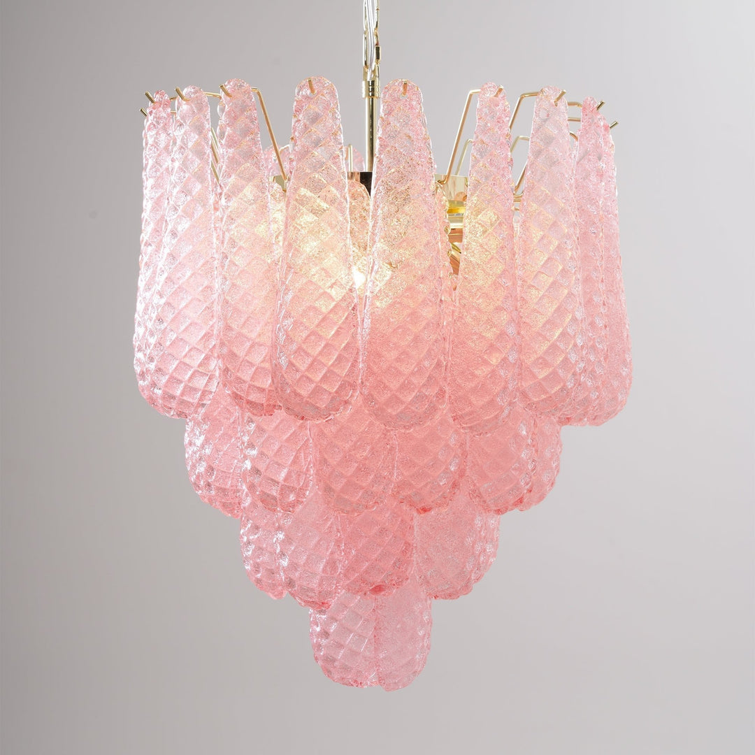Aurora Chandelier en Verre Rose Luxe - Neutralighting
