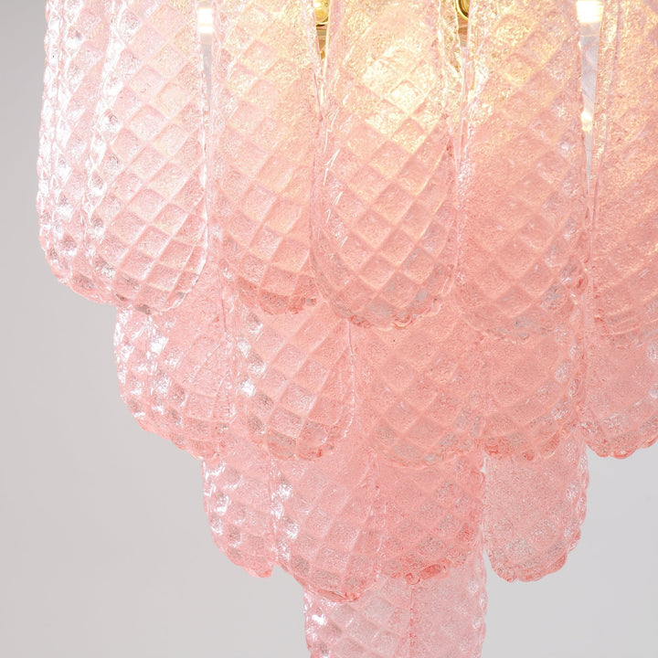 Aurora Chandelier en Verre Rose Luxe - Neutralighting
