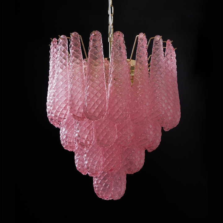 Aurora Chandelier en Verre Rose Luxe - Neutralighting