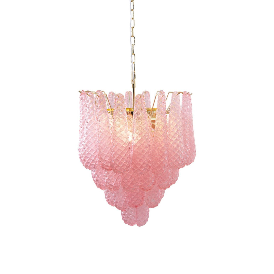 Aurora Chandelier en Verre Rose Luxe - Neutralighting