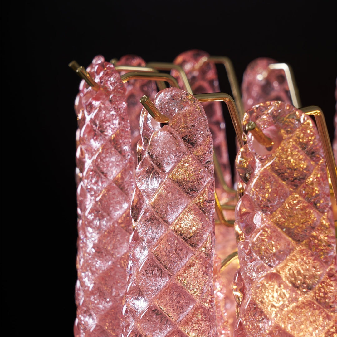Aurora Chandelier en Verre Rose Luxe - Neutralighting