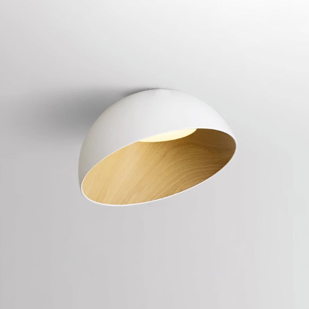 Lampe de Plafond Dôme en Bois Intérieur Chaleureux Moderne Minimaliste - Neutralighting