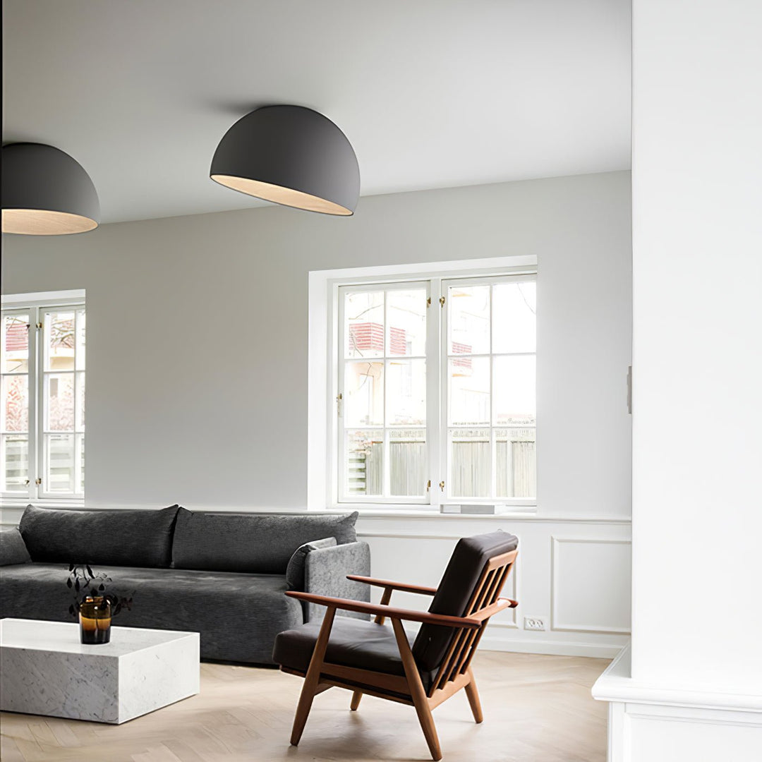 Solara Plafonnier Dôme Bois Minimaliste - Neutralighting